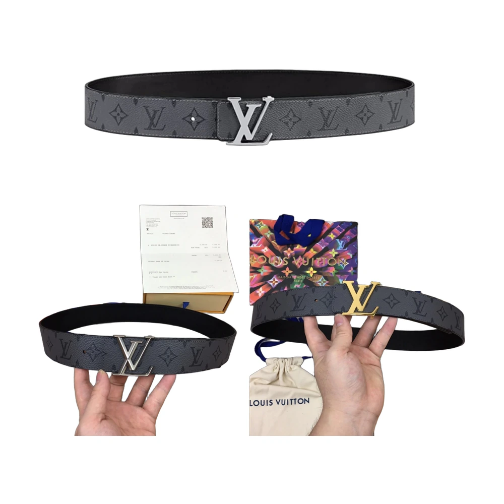 Louis Vuitton Monogram Eclipse Belt LV Buckle