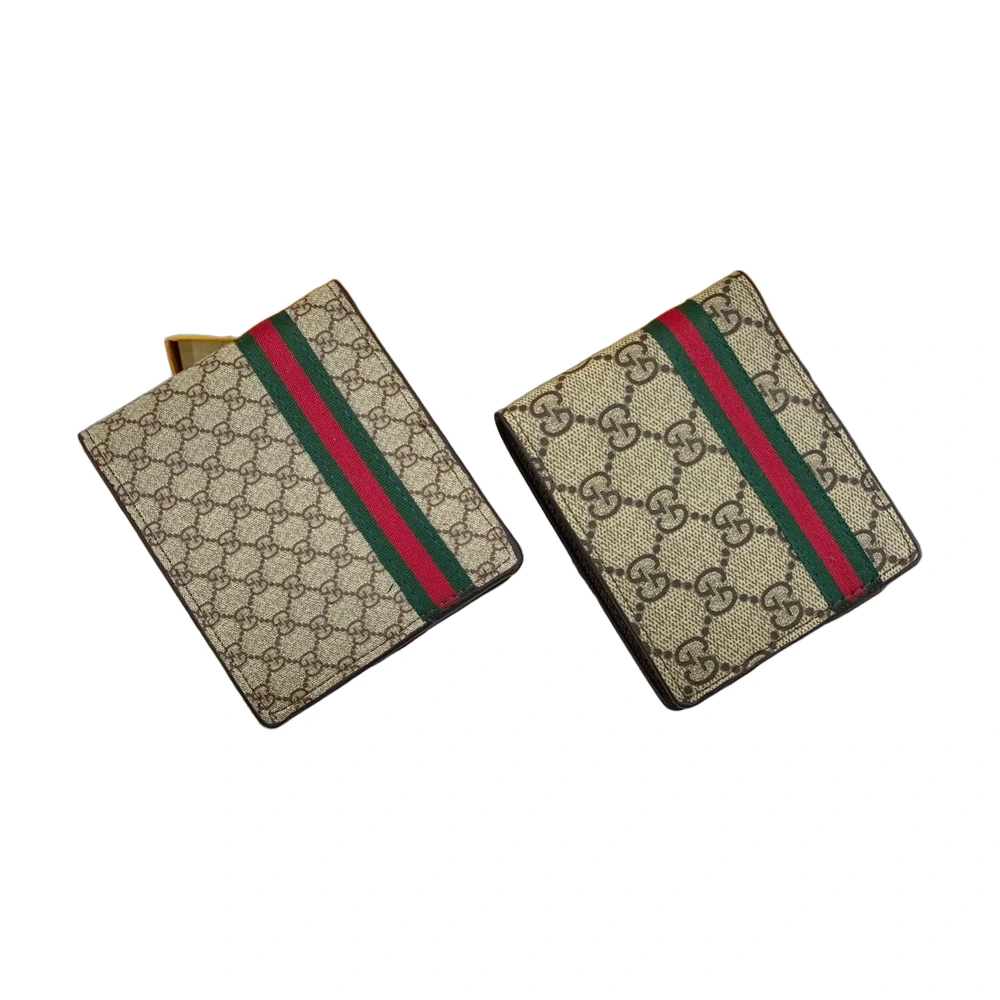 Gucci GG Supreme Web Stripe Bifold Wallet