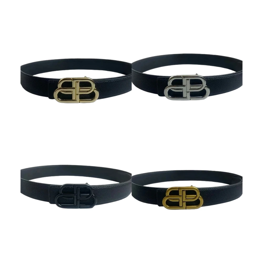 Balenciaga BB Logo Leather Belt