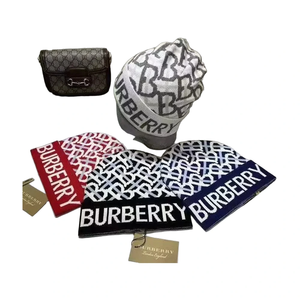 Burberry Monogram Beanie and Scarf Set