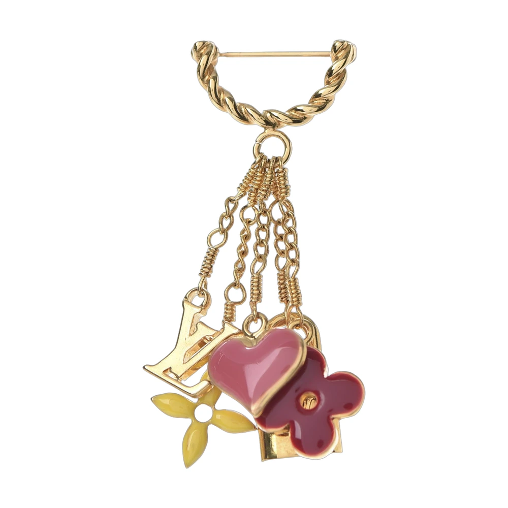 Louis Vuitton Monogram Logo Brooch Pin