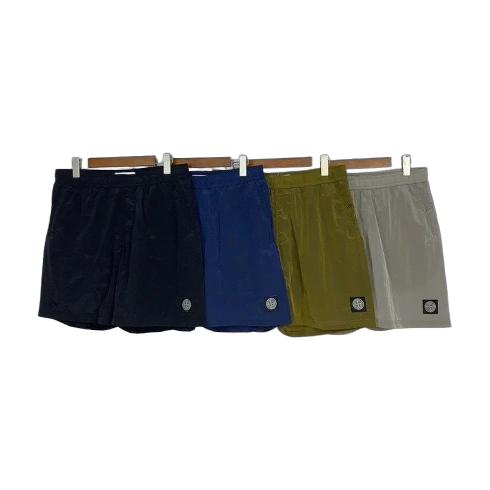Stone Island Compass Patch Nylon Shorts