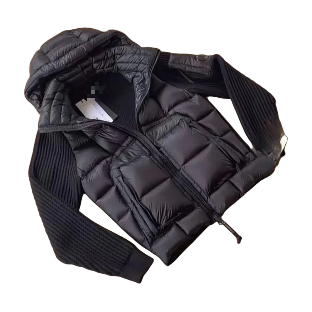 Moncler Tricot Knit Sleeve Down Jacket