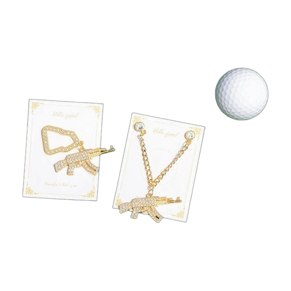 Rhinestone AK-47 Machine Gun Brooch Pin