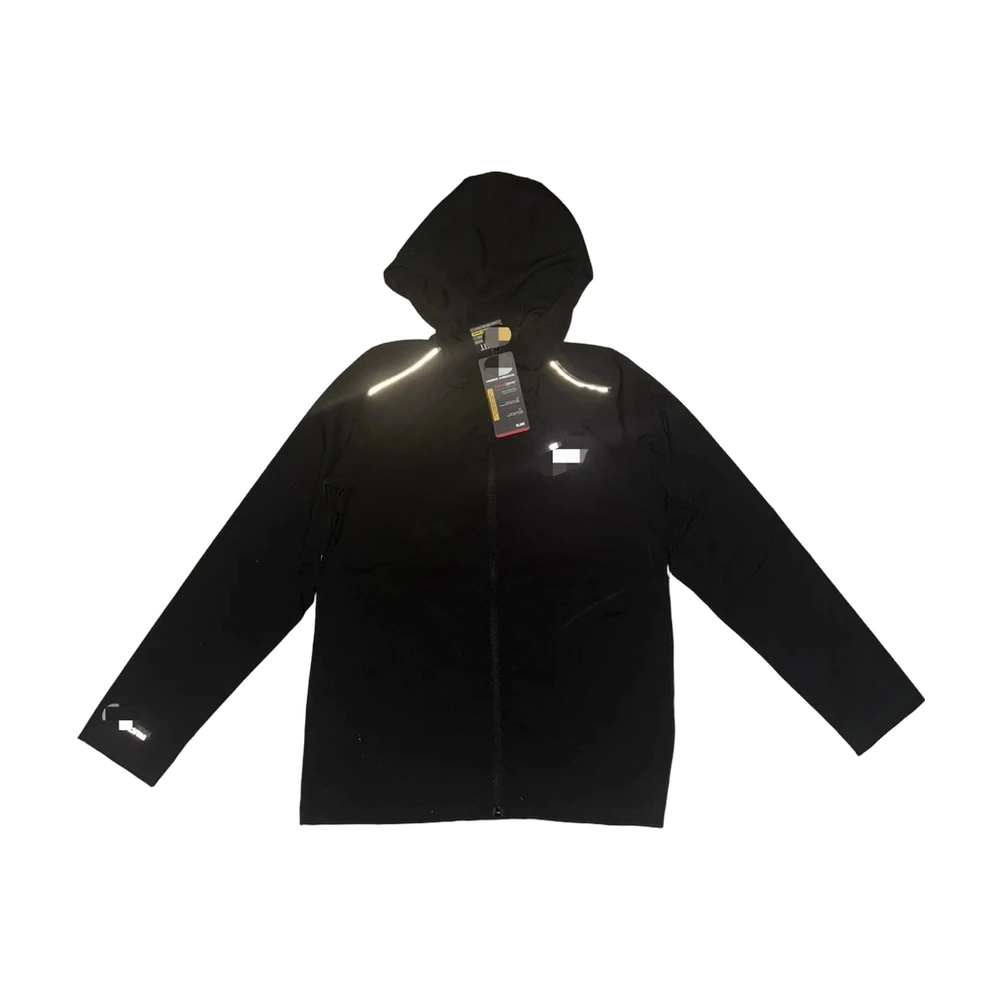 Reflective Hooded Running Zip Jacket