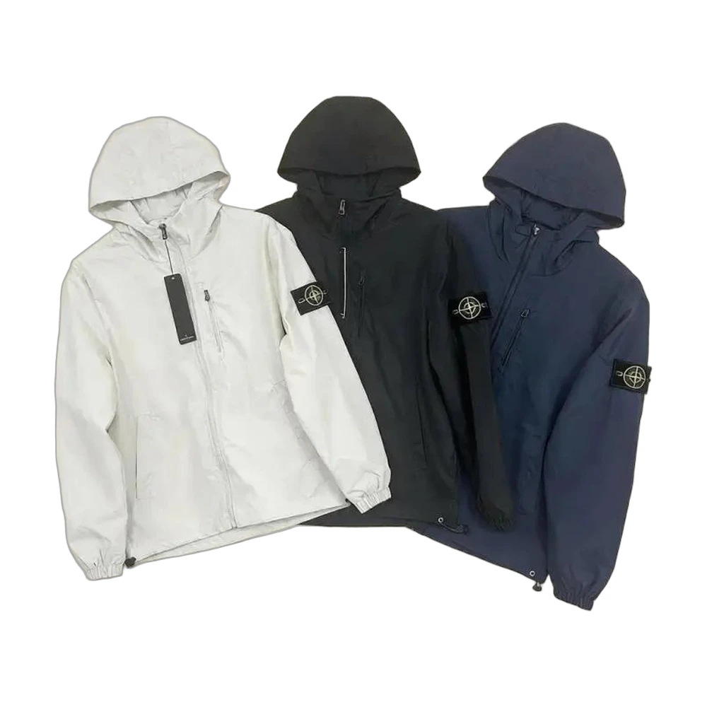 Stone Island Compass Badge Hooded Windbreaker Jacket