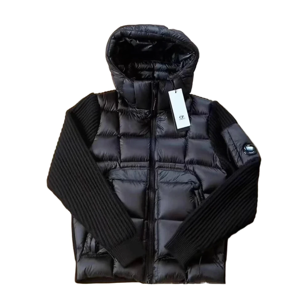 C.P. Company Hooded Hybrid Knit Down Jacket