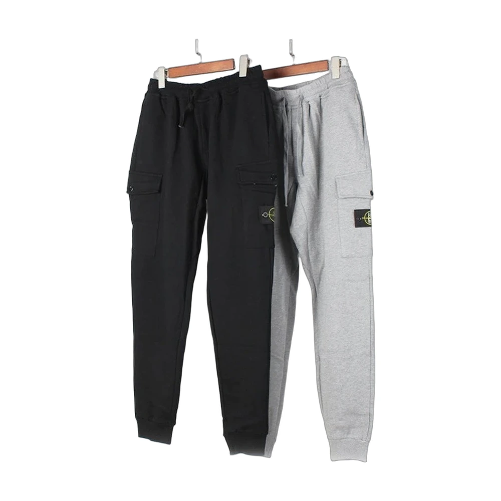 Stone Island Compass Badge Cargo Joggers (Black/Grey)