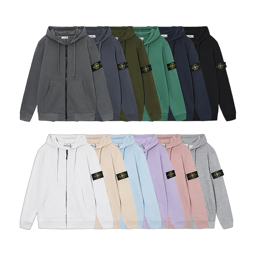 Stone Island Compass Badge Full-Zip Hoodie