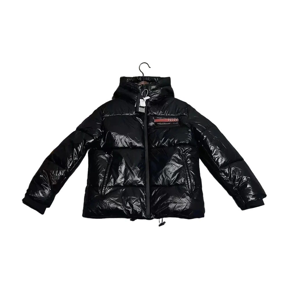 Prada Black Nylon Hooded Puffer Jacket