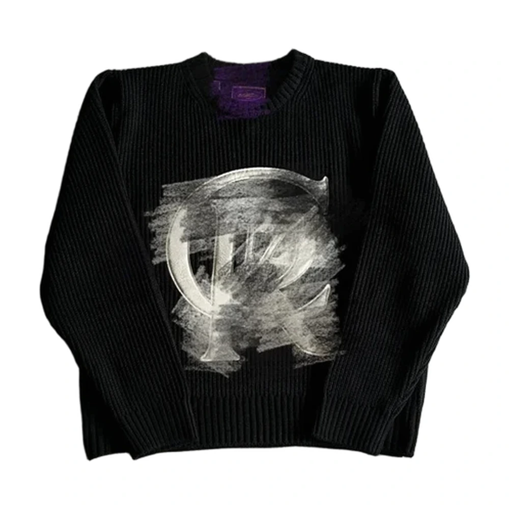 Chrome Hearts Sprayed Cross Graphic Knit Sweater