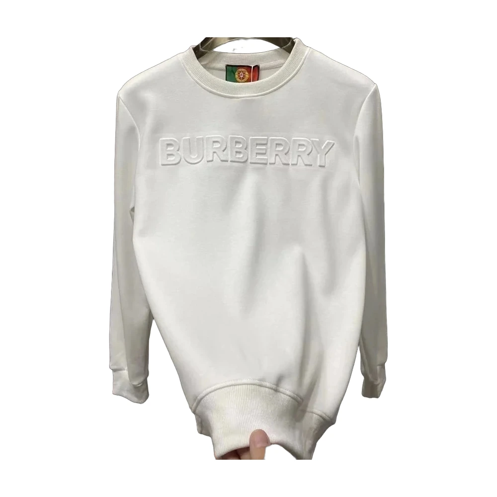 Burberry Embossed Logo Sweatshirt (White)