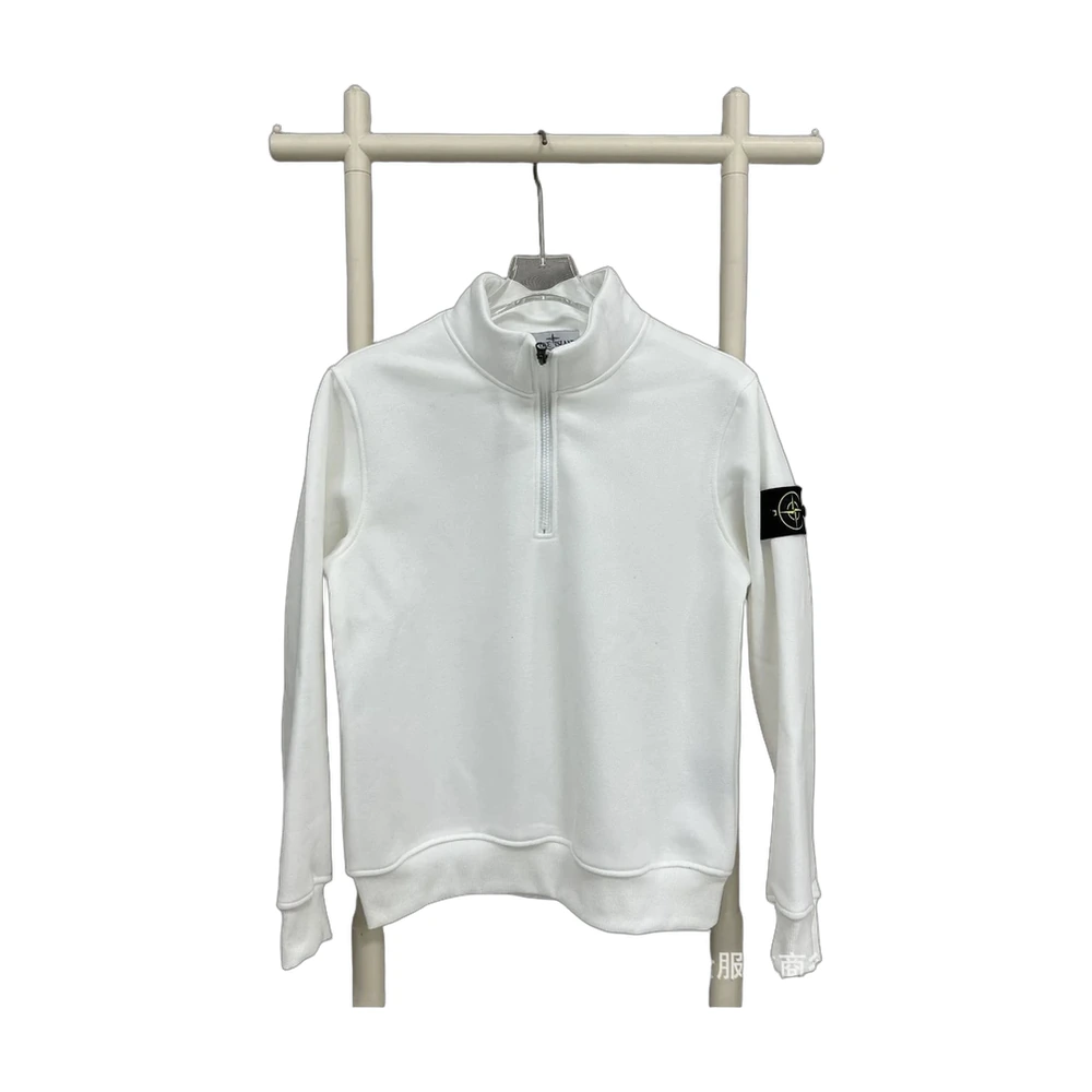 Stone Island Badge Quarter-Zip Pullover