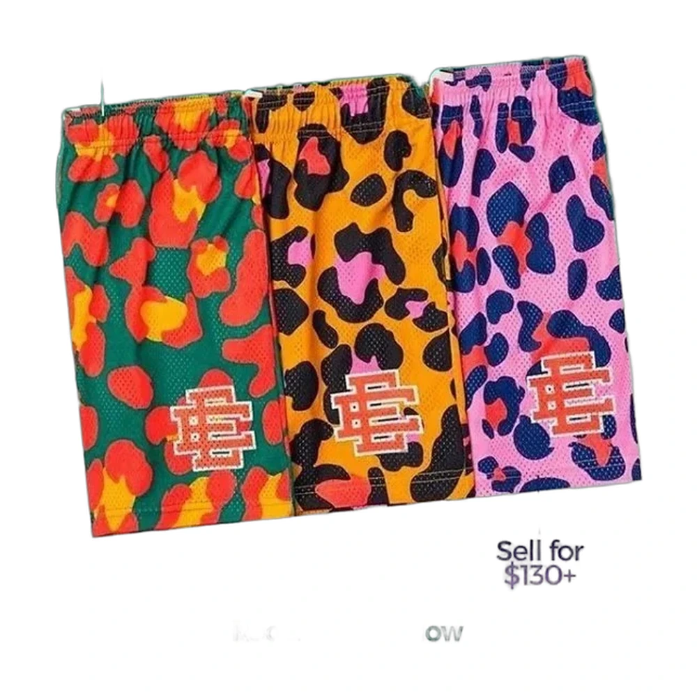 Eric Emanuel EE Leopard Print Mesh Shorts