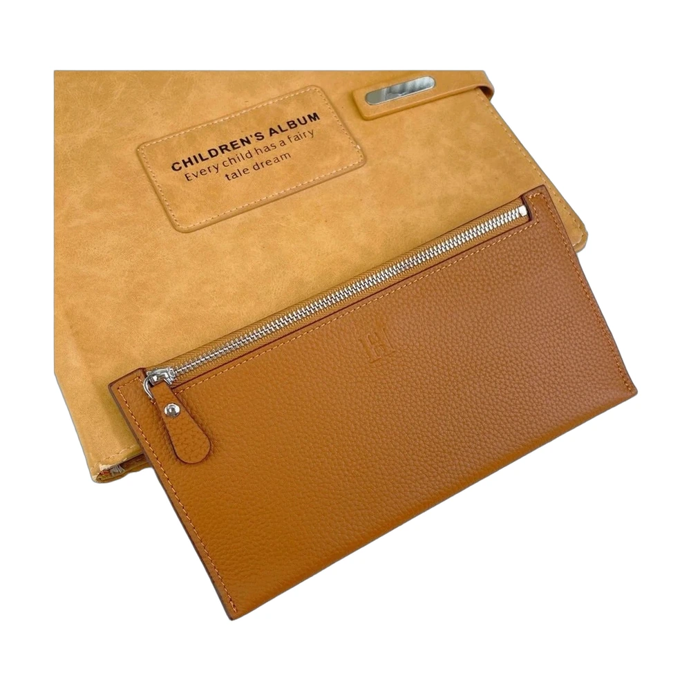 Hermes Zip Pouch Wallet Tan