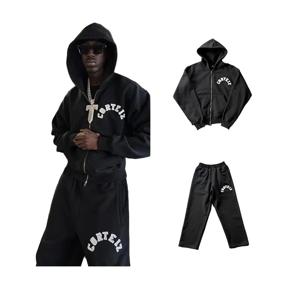Corteiz CRTZ Zip Hoodie and Joggers Set