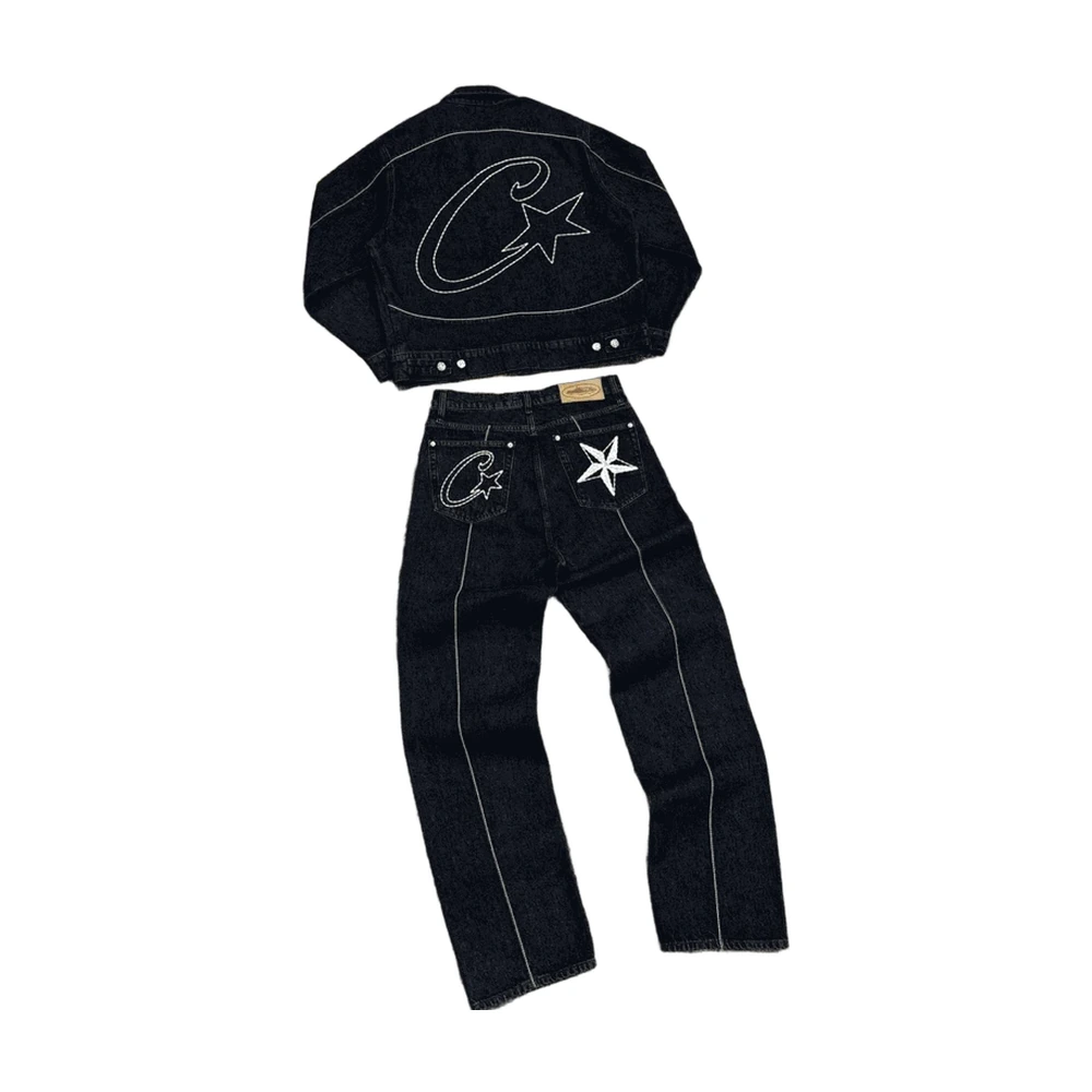 Corteiz C-Star Denim Jacket and Jeans Set