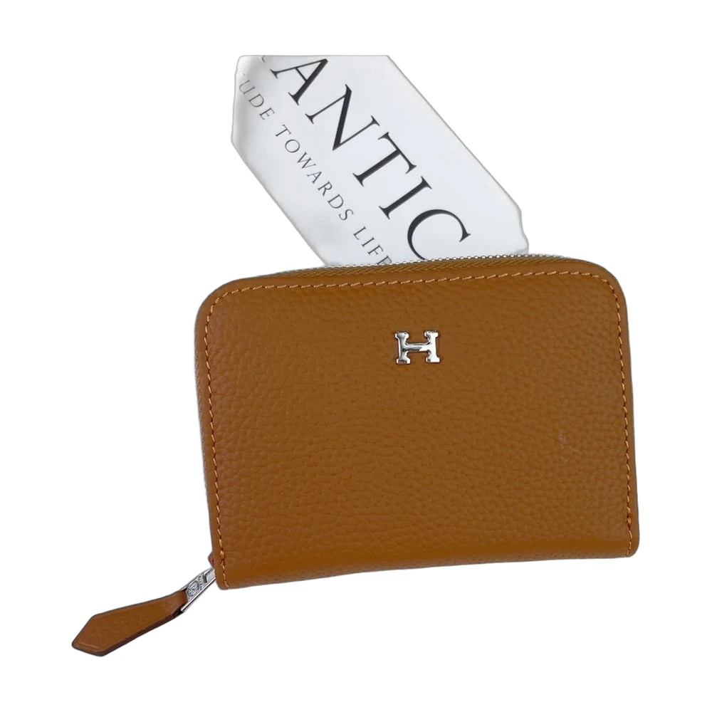 Hermès Silk'in Compact Zip Wallet Tan