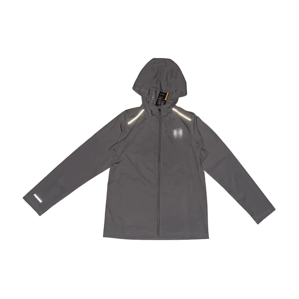 Reflective Hooded Running Zip Jacket