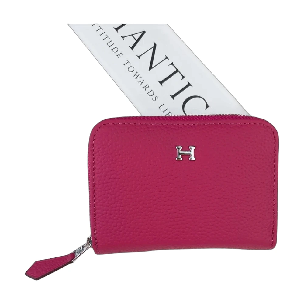 Hermes Compact Zip Wallet Fuchsia