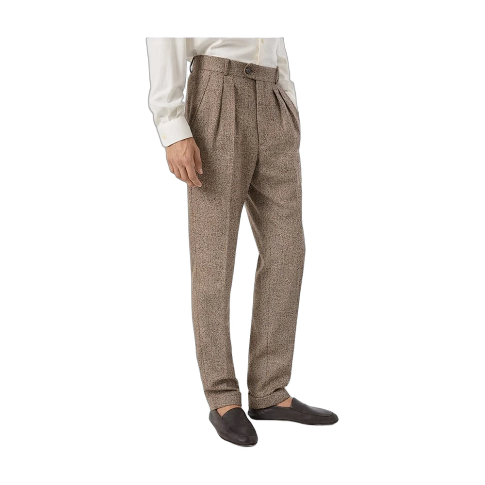 Loro Piana Pleated Tweed Trousers