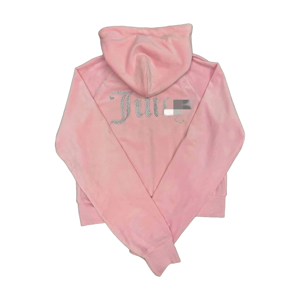Juicy Couture Pink Velour Tracksuit Hoodie