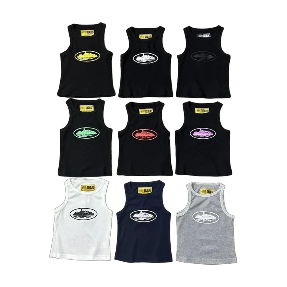 Corteiz Alcatraz Oval Logo Cropped Tank Top