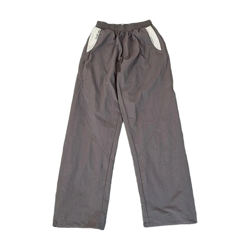Grey Nylon Drawstring Pants