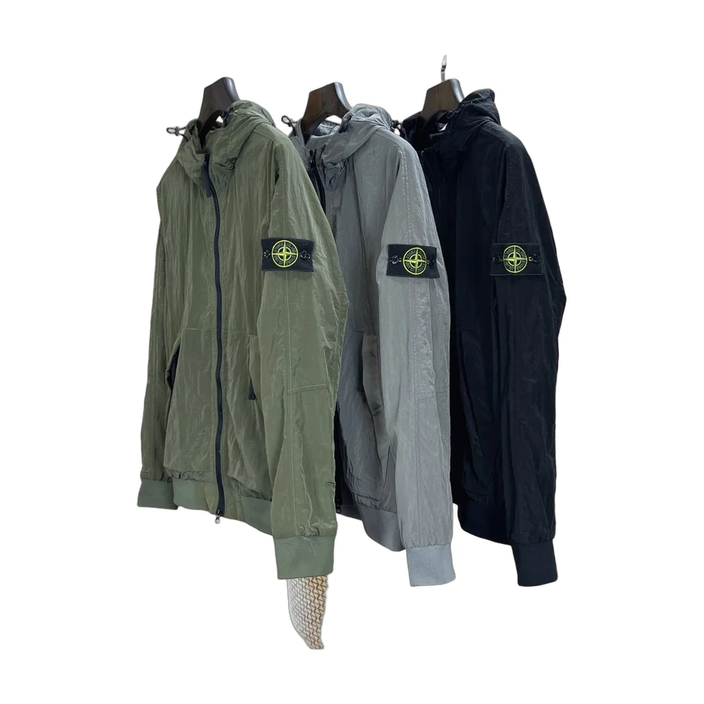 Stone Island Crinkle Nylon Hooded Jacket