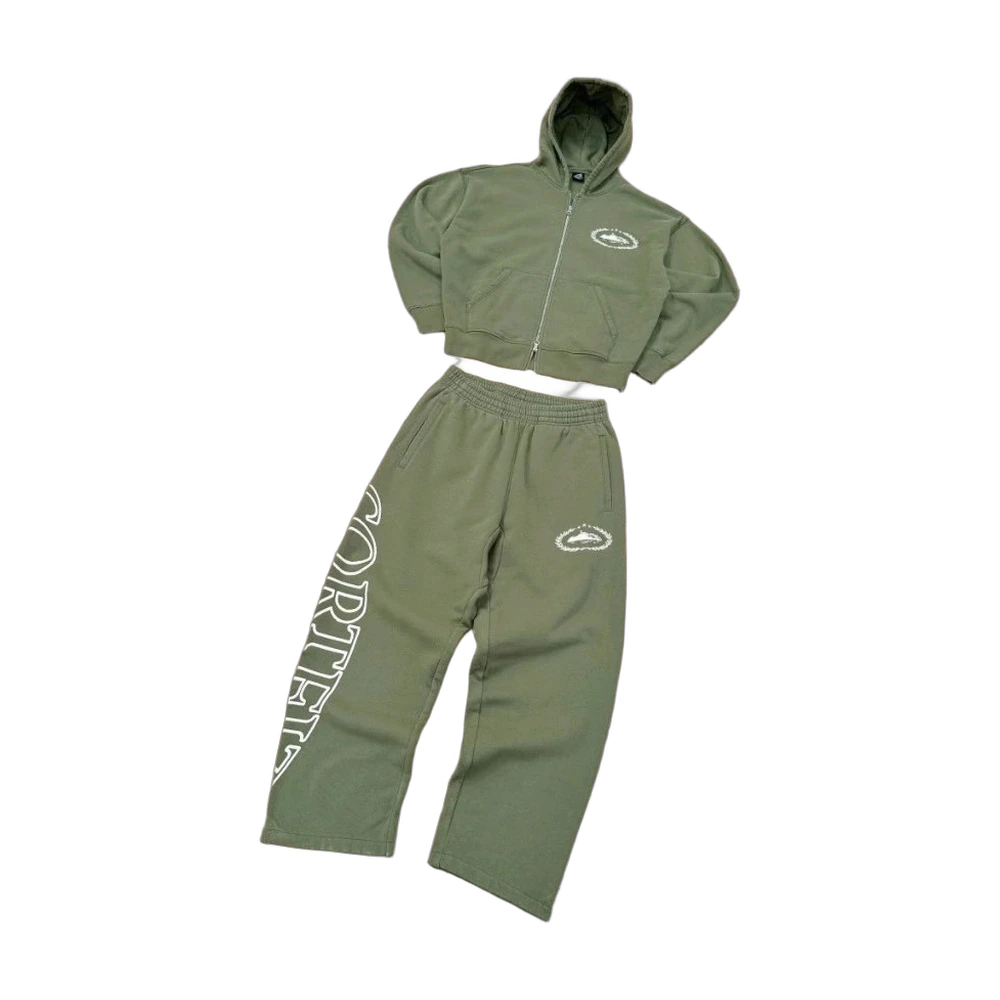 Corteiz Cropped Zip Hoodie Tracksuit
