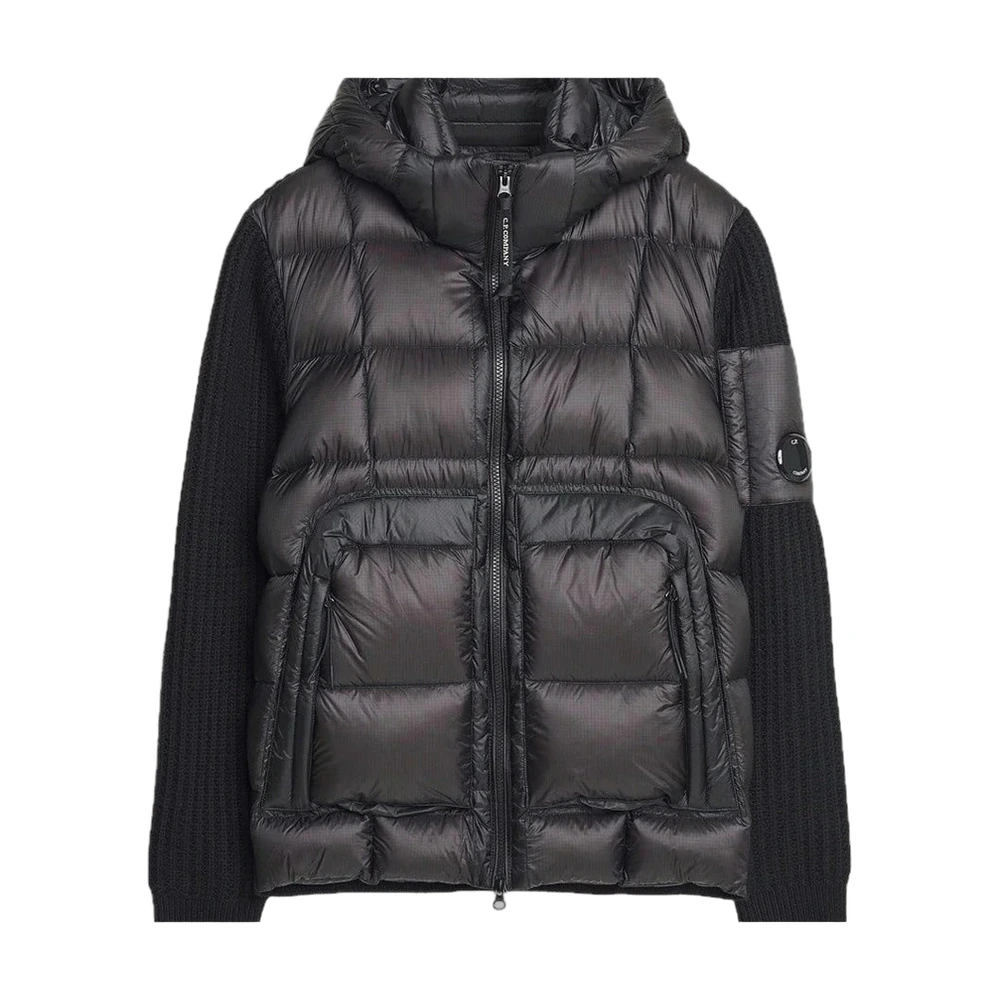 C.P. Company Knit Sleeve Hooded Down Jacket