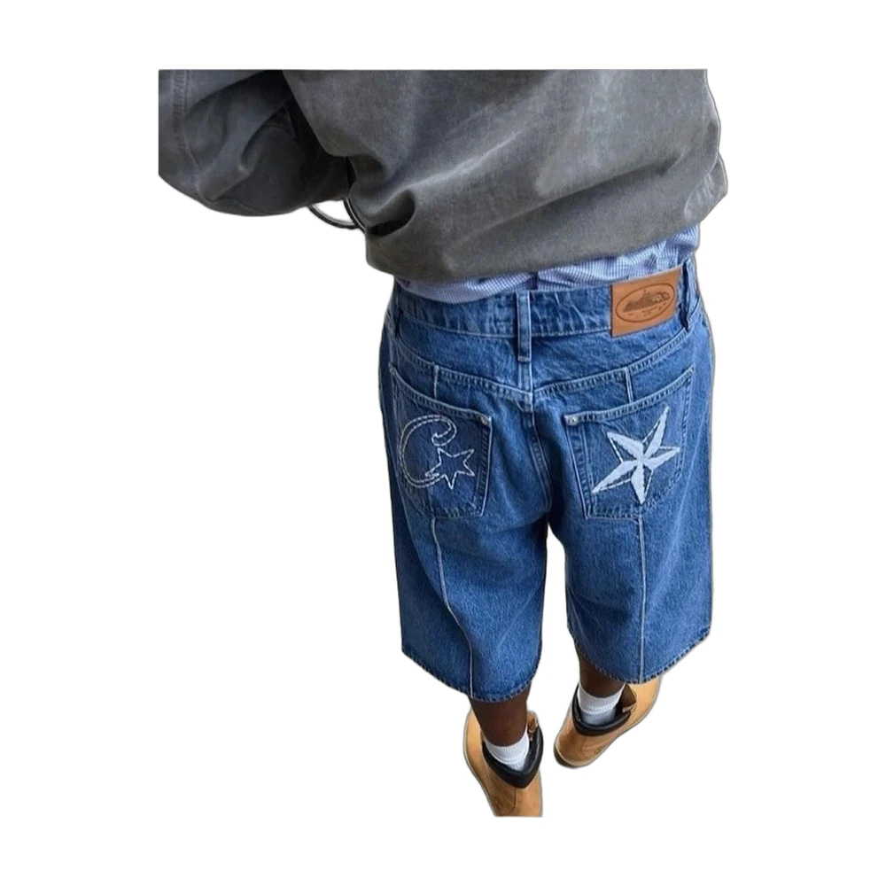 Corteiz Star & Moon Denim Shorts