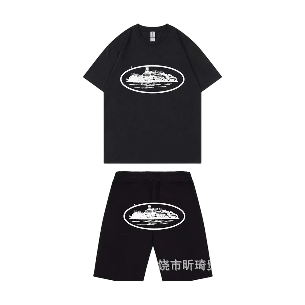 Corteiz Alcatraz Oval Logo T-Shirt & Shorts Set