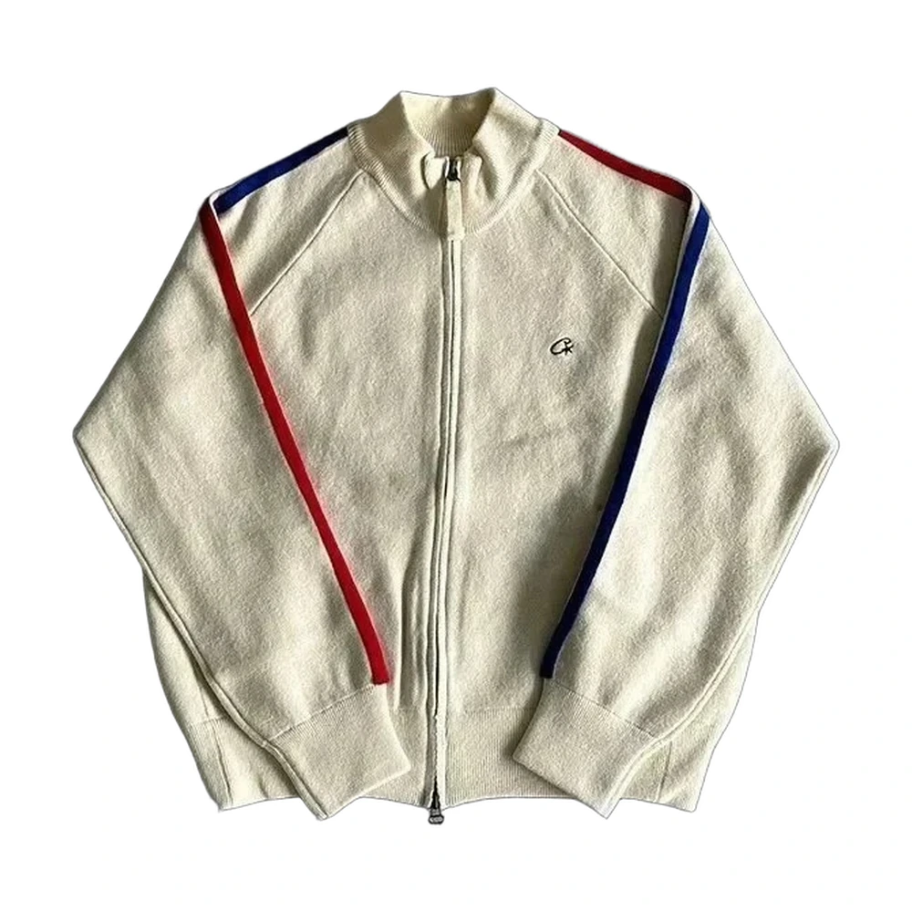 Knit Track Top Zip Sweater