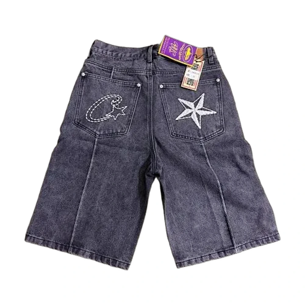 Corteiz Star Embroidered Denim Shorts