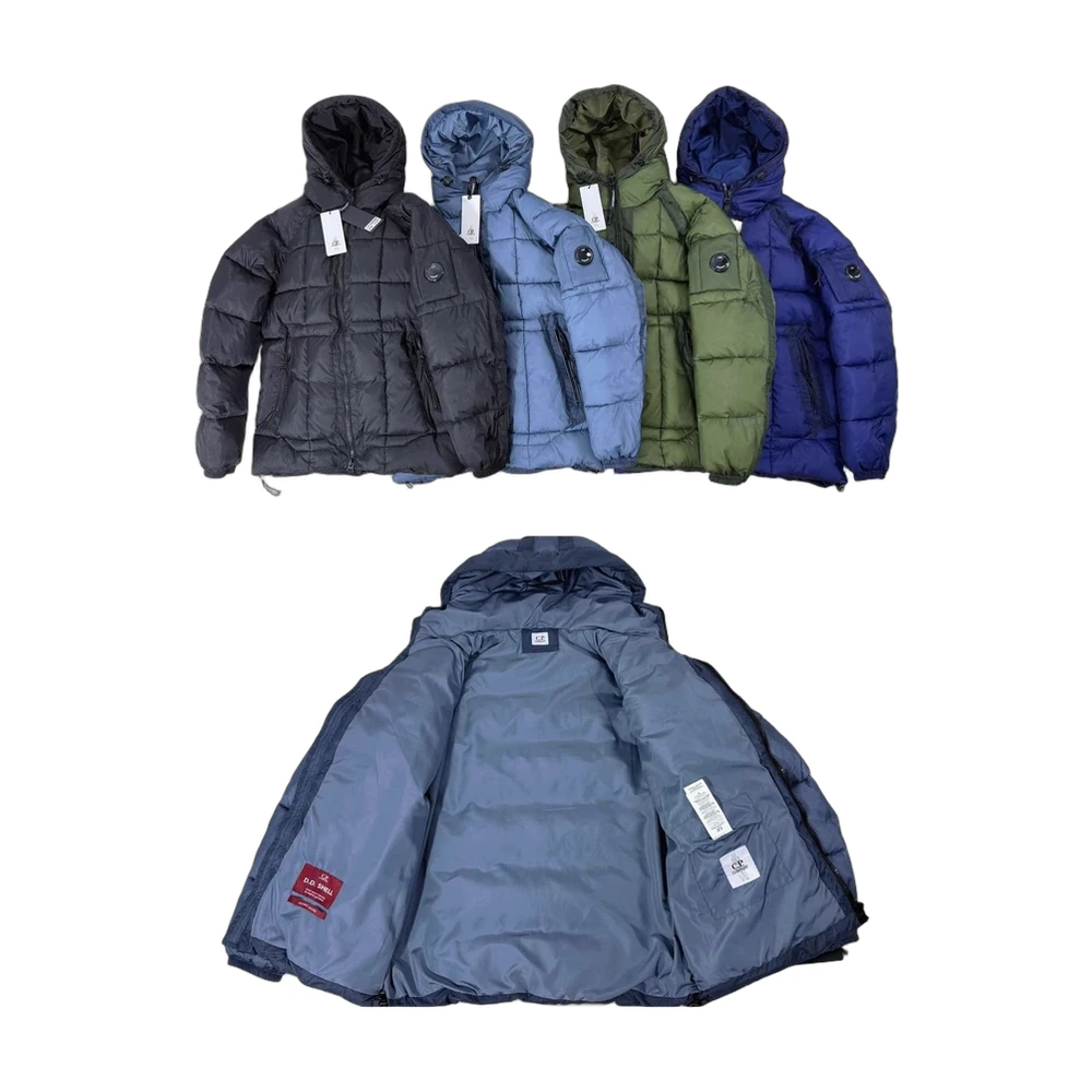 C.P. Company Lens Badge Hooded Down Puffer Jacket