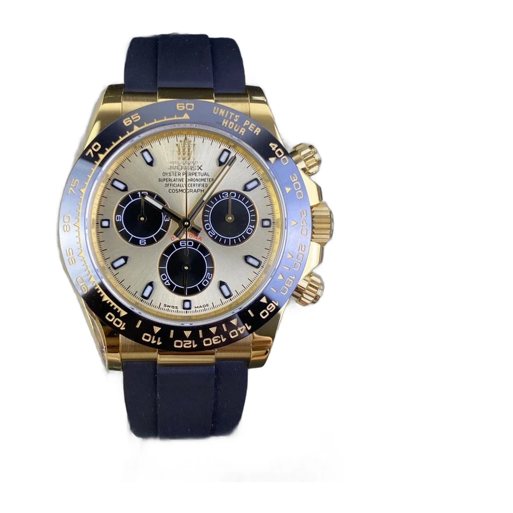 Rolex Panda Chronograph Rubber Strap Watch