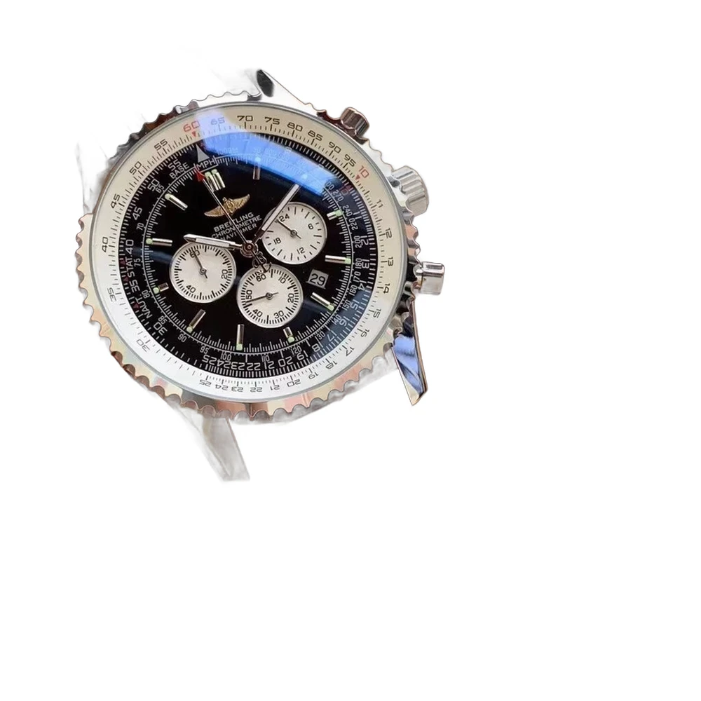 Breitling Chronograph Leather Strap Watch