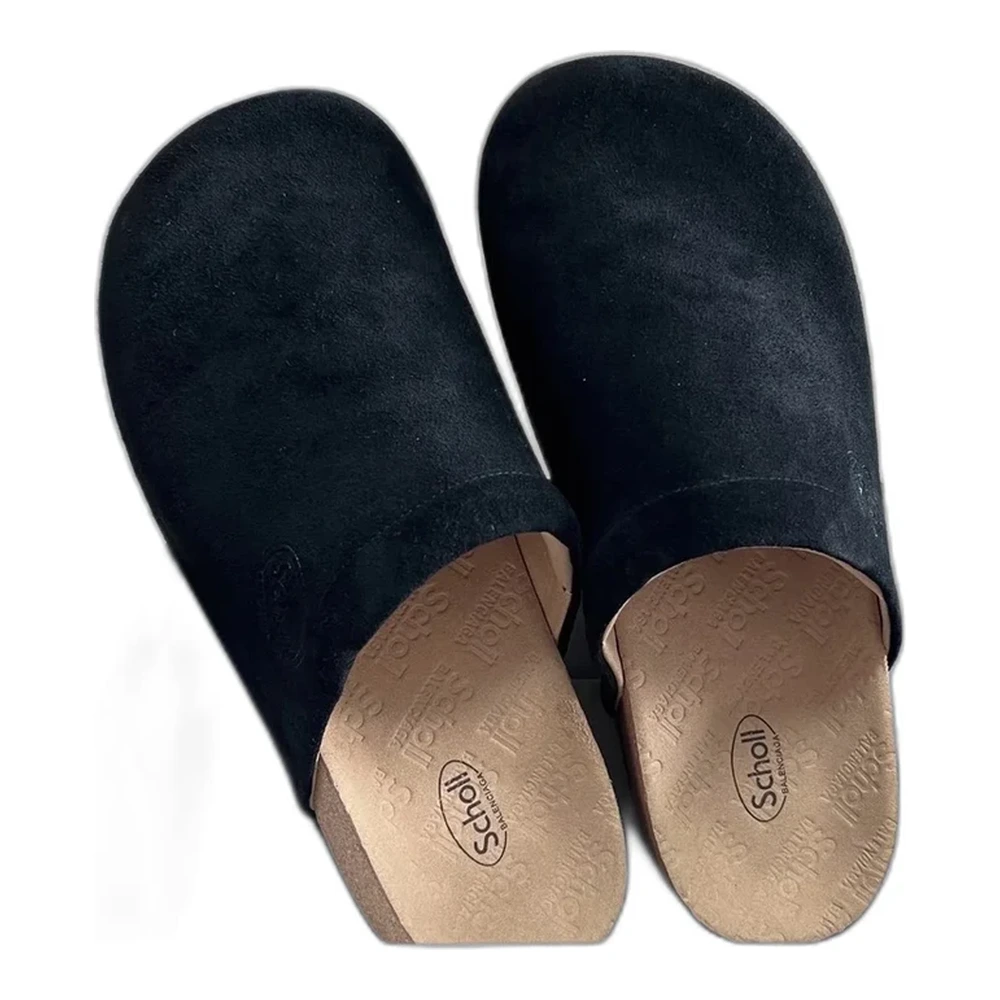 Balenciaga Scholl Suede Mule Slippers