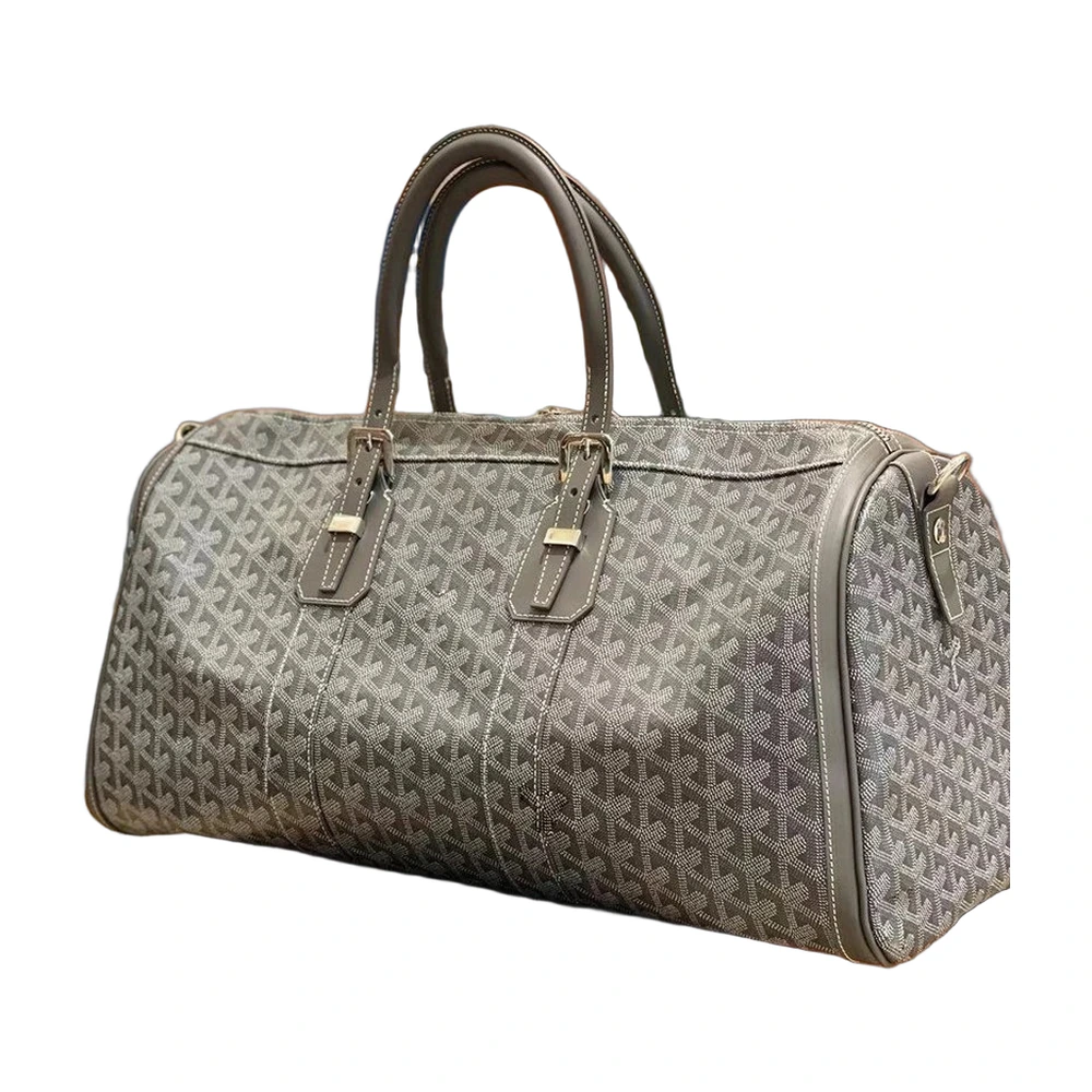 Goyard Chevron Print Travel Duffel Bag