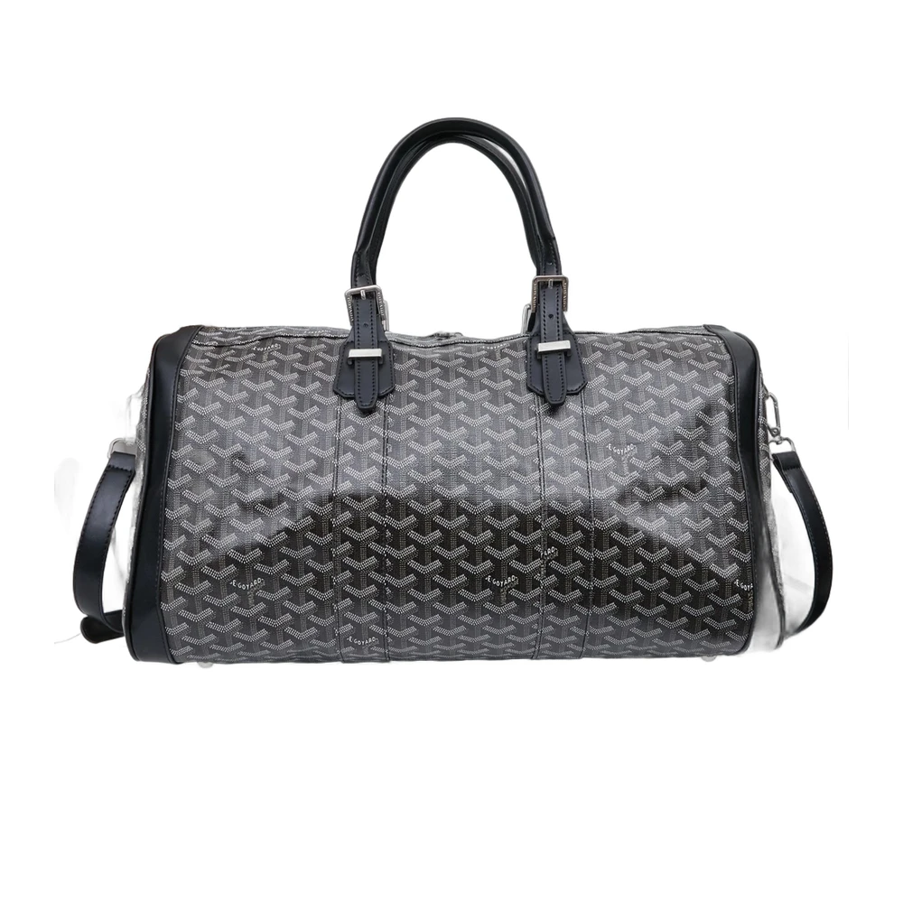 Goyard Chevron Print Travel Duffel Bag