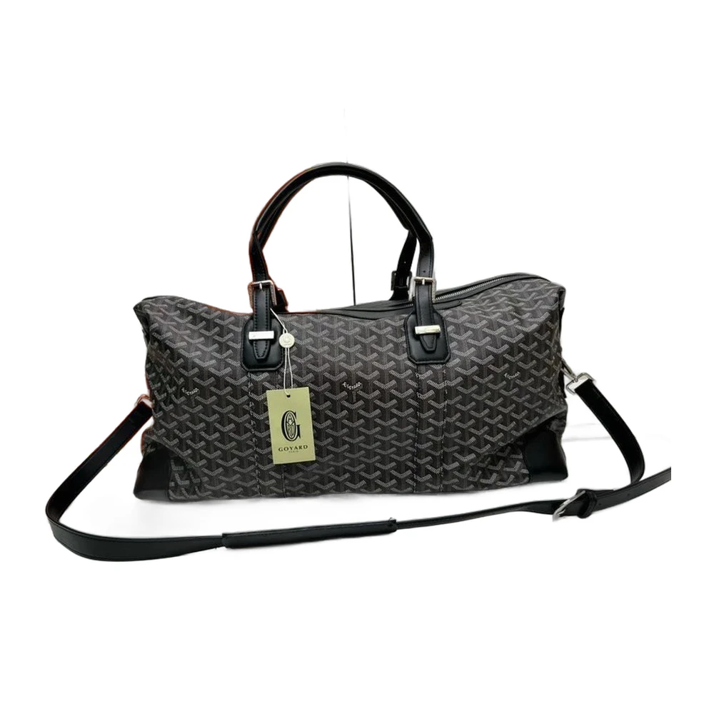 Goyard Chevron Print Travel Duffel Bag