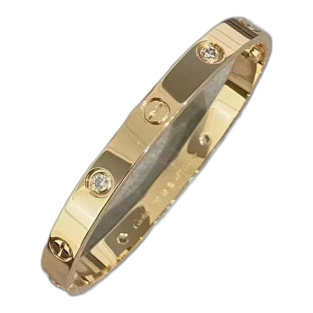 Cartier Screw-Motif Bangle Bracelet with Crystals