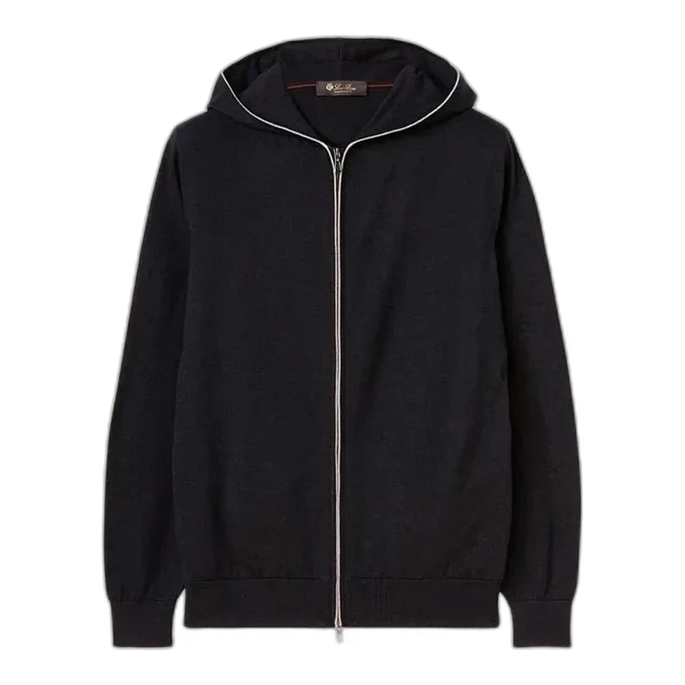 Cashmere Blend Zip Hooded Cardigan