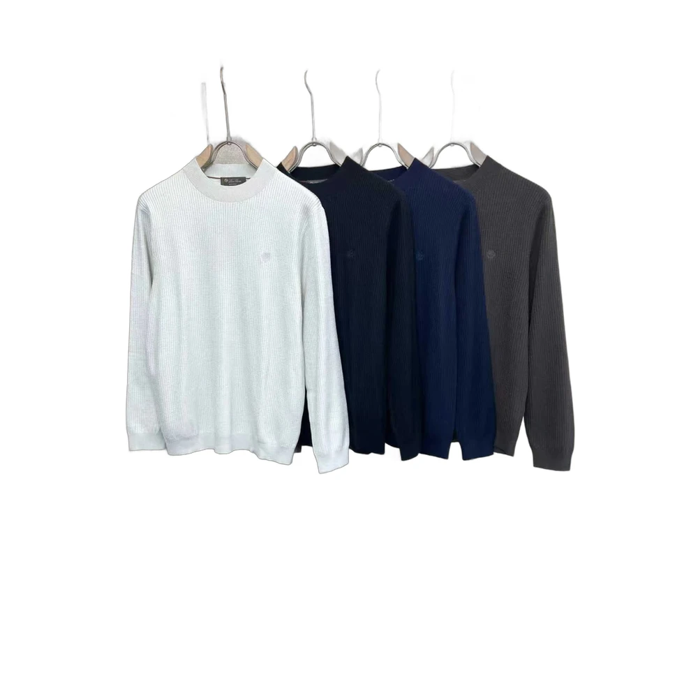 Ribbed Crewneck Knit Sweater