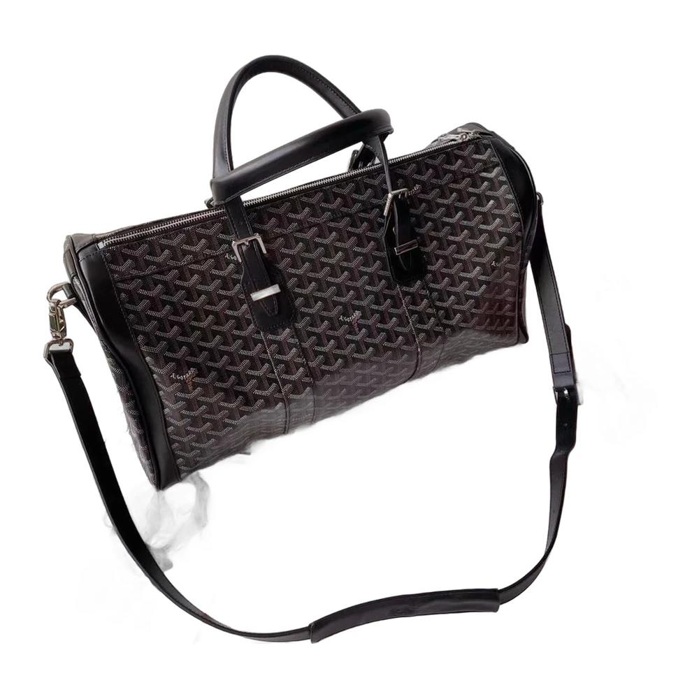 Goyard Chevron Print Travel Duffel Bag