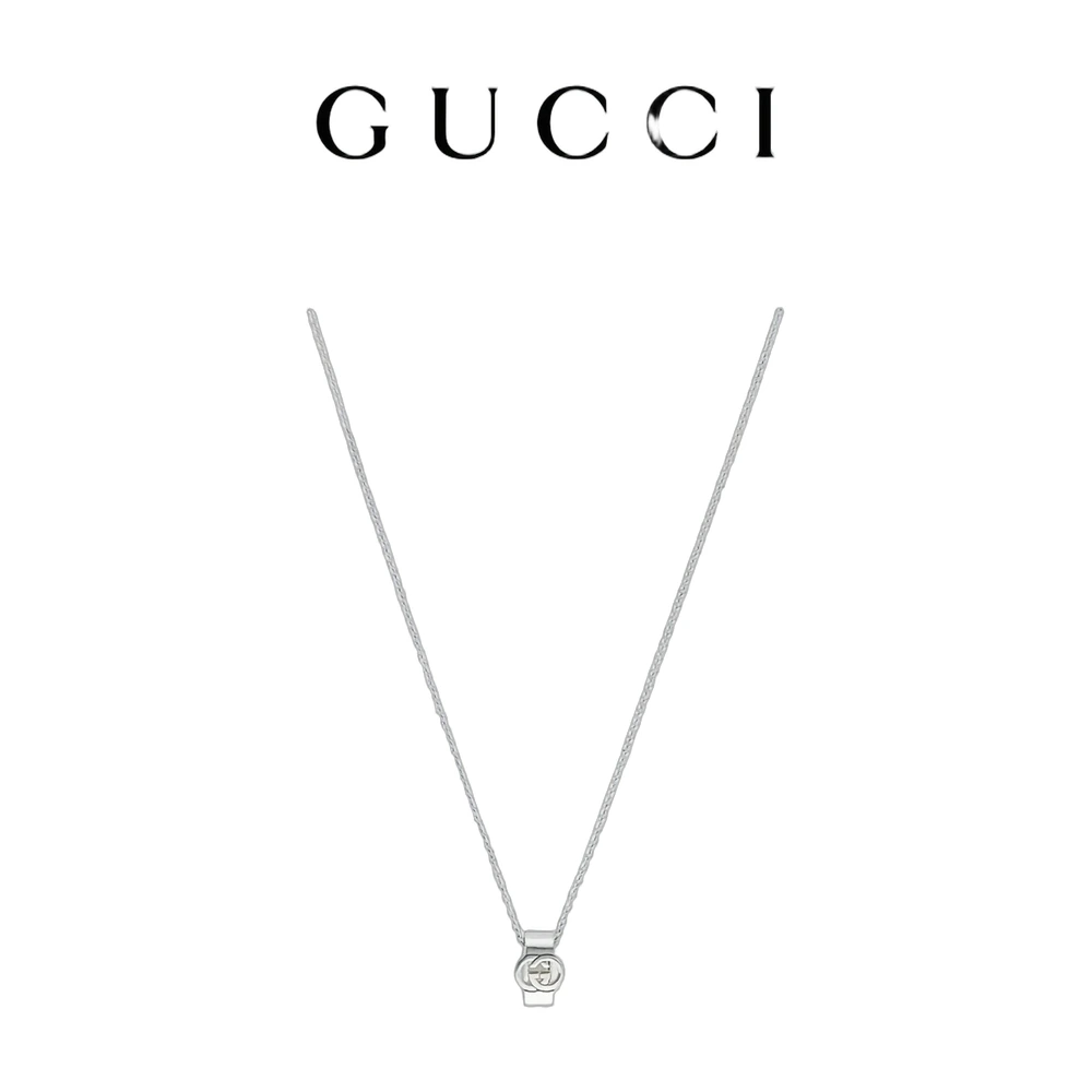Gucci Interlocking GG Pendant Necklace - Silver