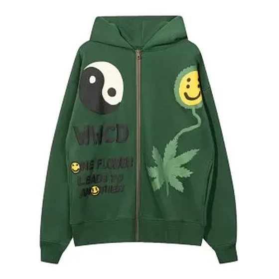Cactus Plant Flea Market WWCD Yin Yang Zip Hoodie