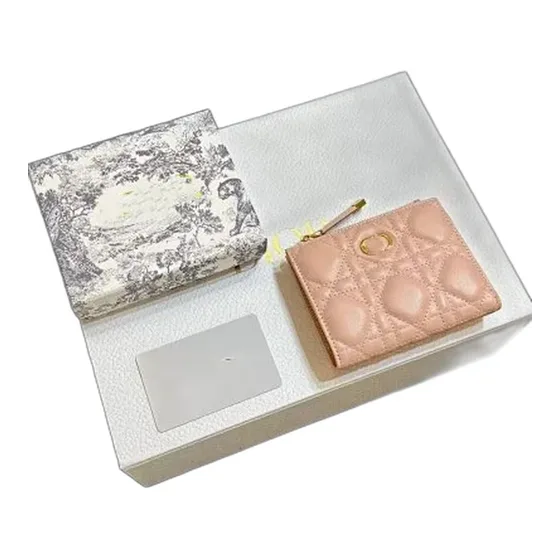 Dior Caro Cannage Quilted Bifold Wallet
