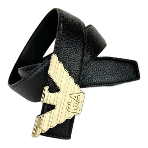 Emporio Armani Eagle Logo Leather Belt